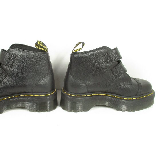Dr. Martens AirWair Devon Black Grain Leather Buckle Boots Women’s US Size 8 - Picture 5 of 14